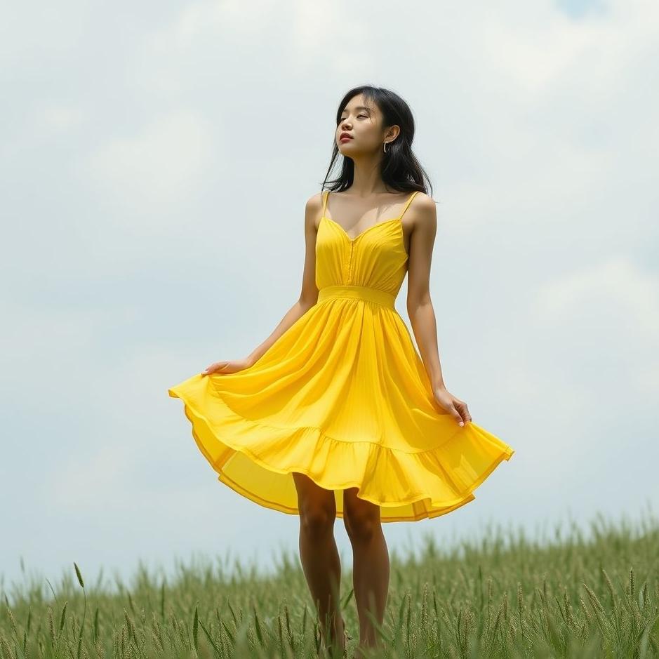 Dream : Wearing a short yellow dress in a dream
