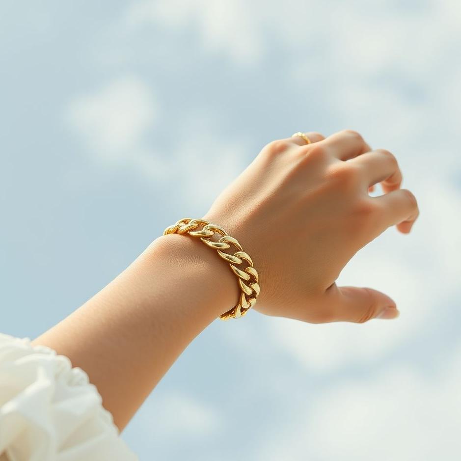 Dream : Wearing a thick gold bracelet in a dream