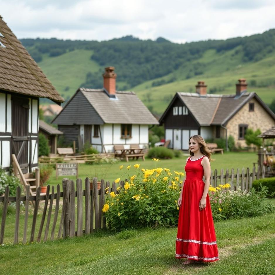 Dream : Wearing a village red dress