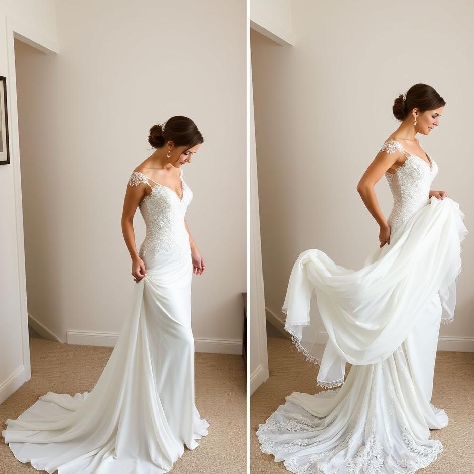 Dream : Wearing a wedding dress and then taking it off