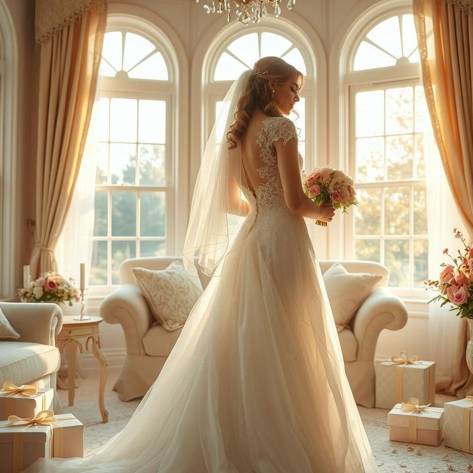 Dream : Wearing a wedding dress at home in a dream