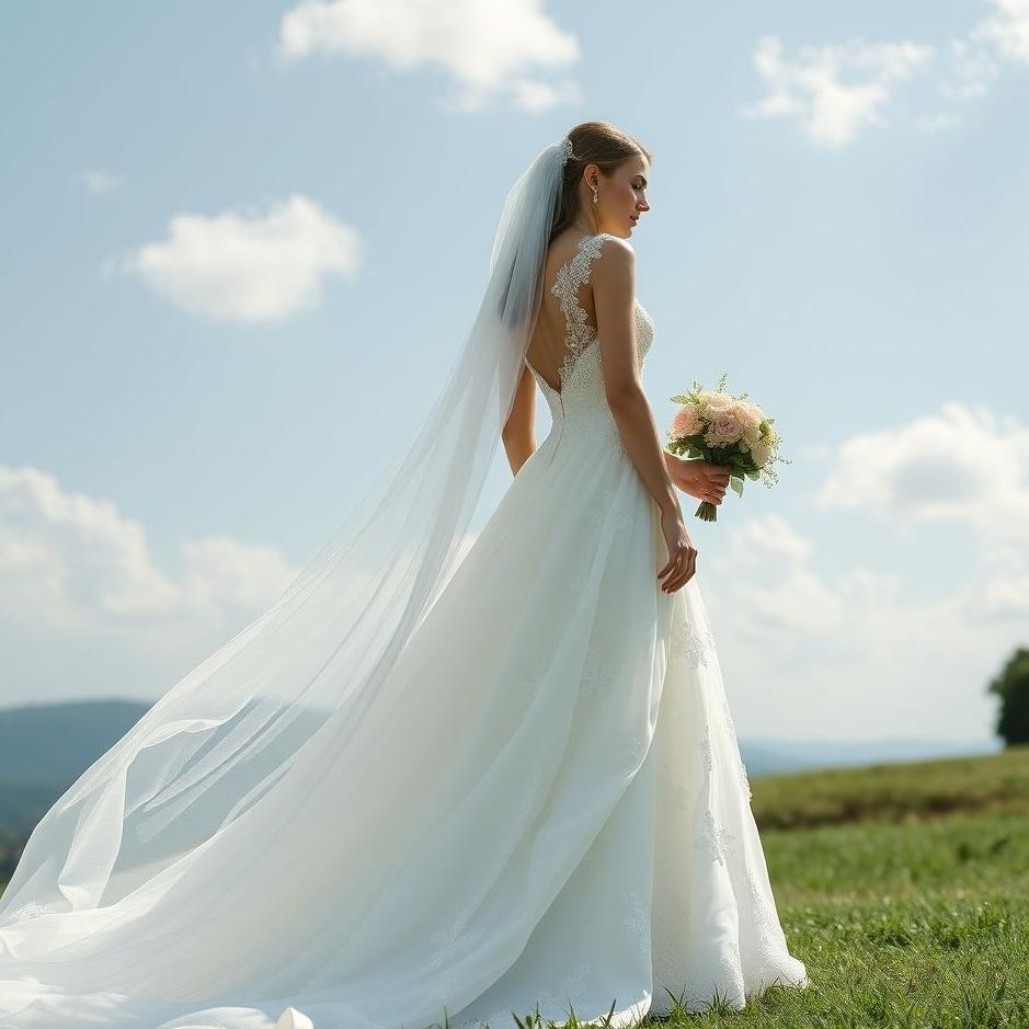 Dream : Wearing a wedding dress halfway in a dream