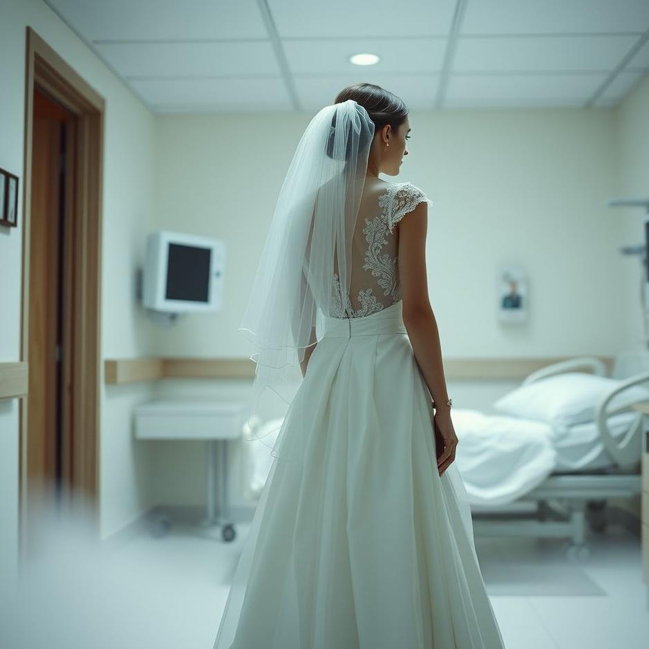 Dream : Wearing a wedding dress in a hospital in a dream