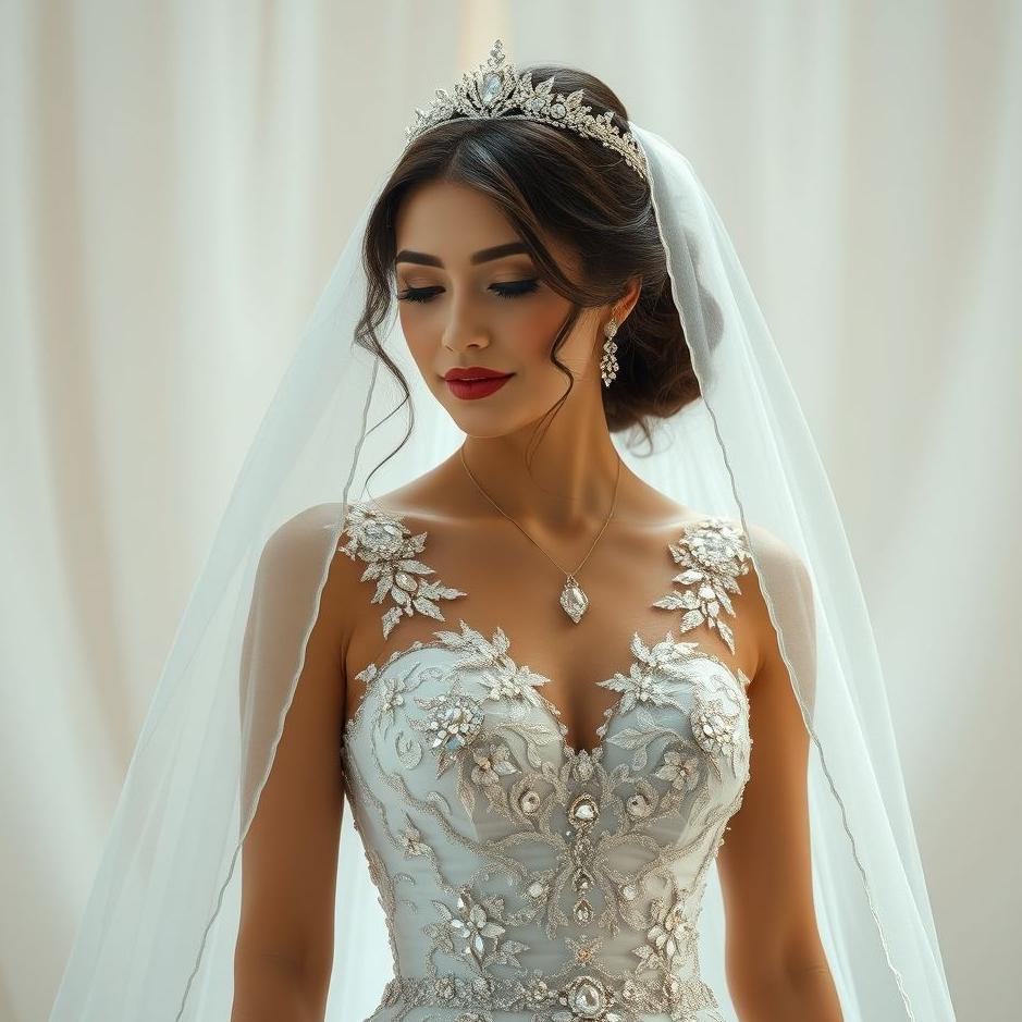 Dream : Wearing a wedding dress with shiny stones in your dream