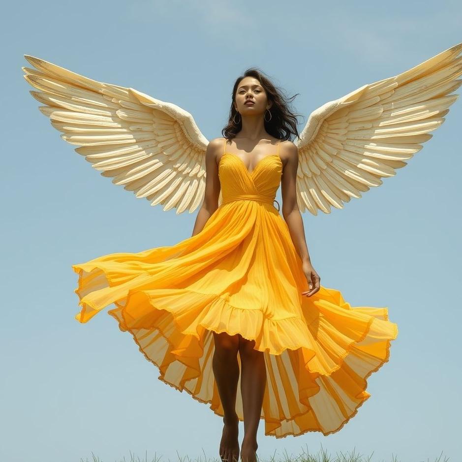 Dream : Wearing a winged dress
