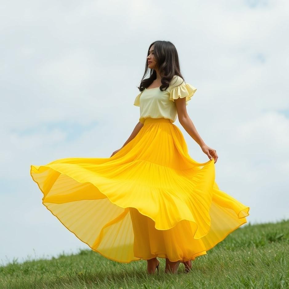 Dream : Wearing a yellow long skirt in a dream
