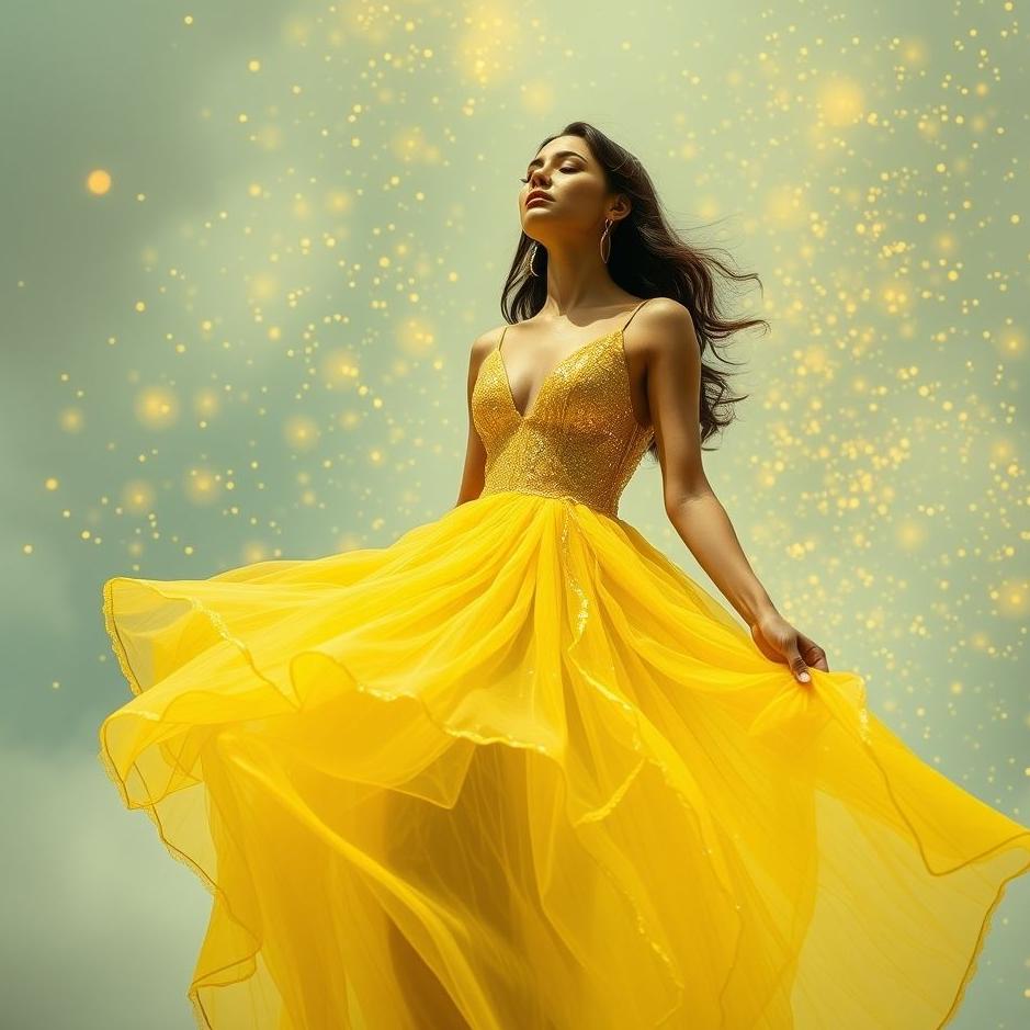 Dream : Wearing a yellow sparkly dress in your dream