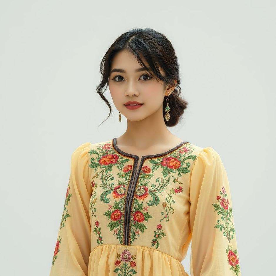 Dream : Wearing an embroidered dress