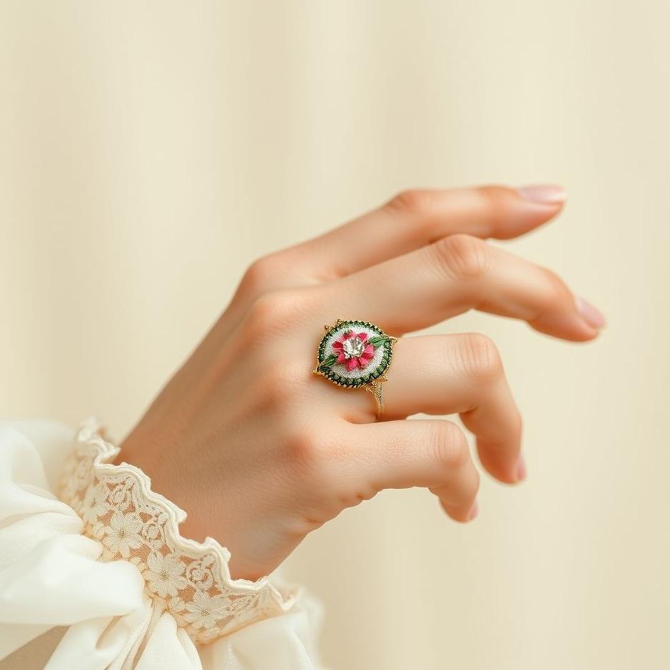 Dream : Wearing an embroidered ring in a dream