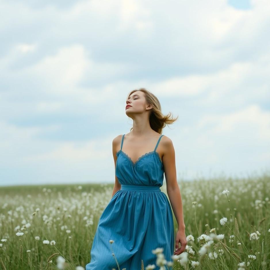 Dream : Wearing an old blue dress in a dream