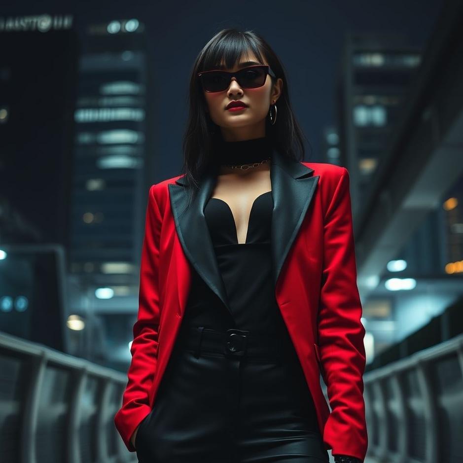 Dream : Wearing black and red