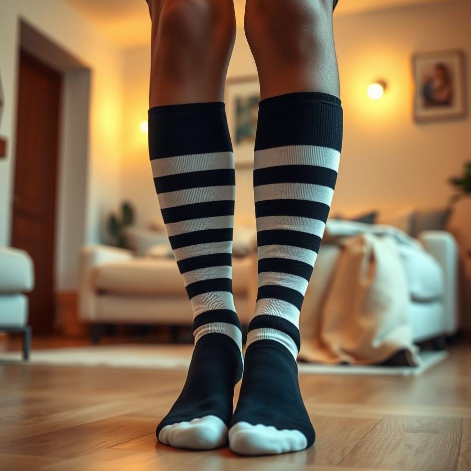 Dream : Wearing black and white socks