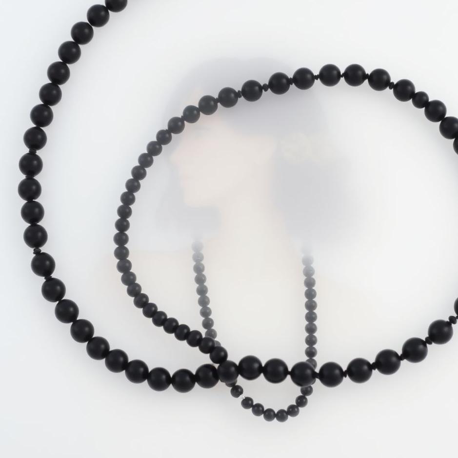 Dream : Wearing black beads in a dream