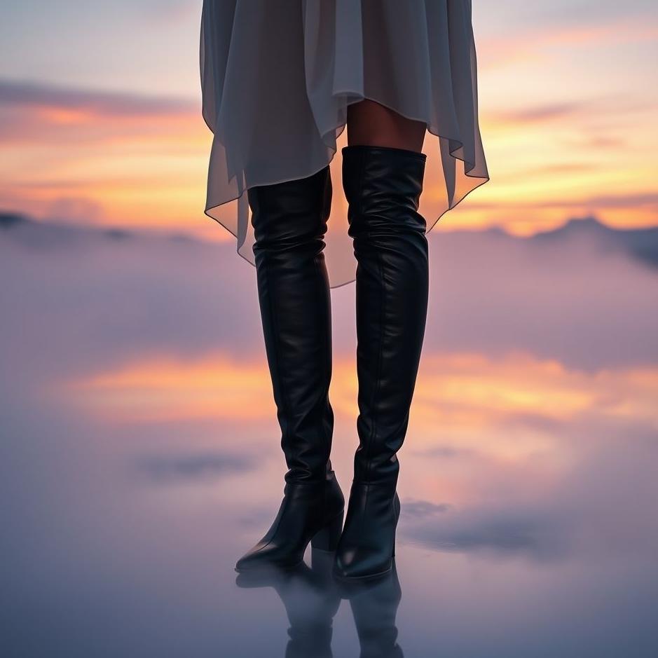 Dream : Wearing black long boots in a dream