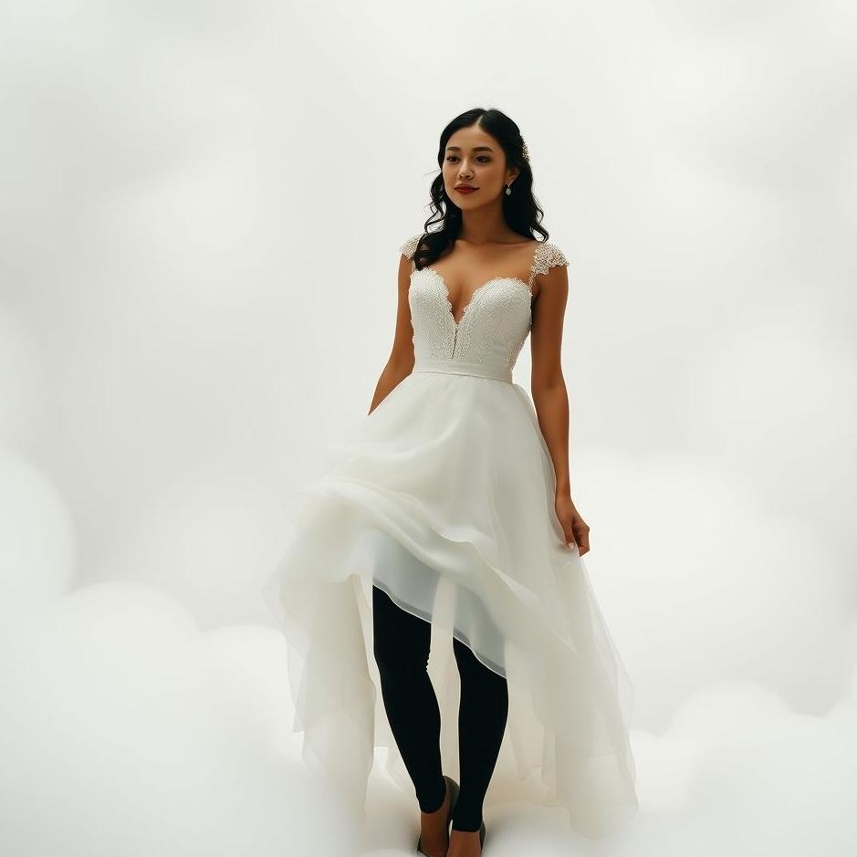 Dream : Wearing black pants under a wedding dress in a dream
