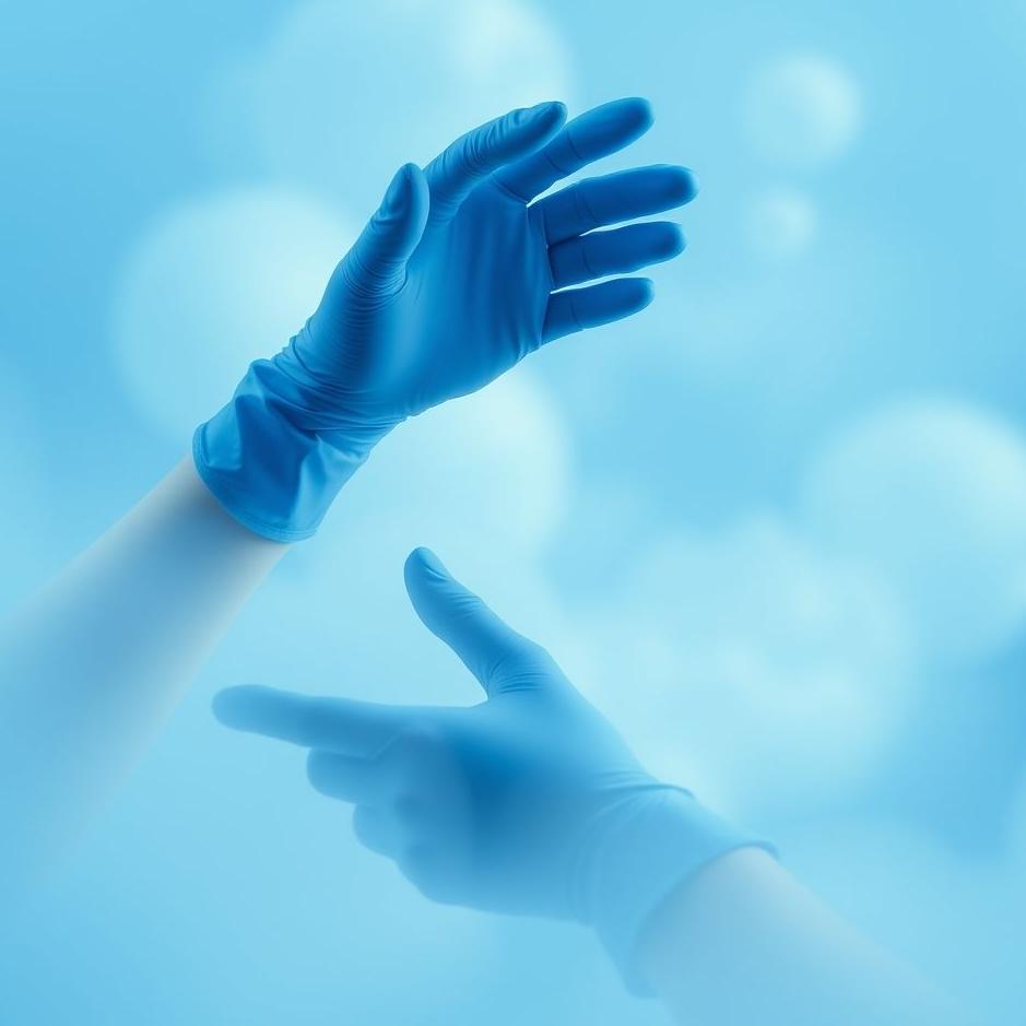 Dream : Wearing blue gloves in a dream