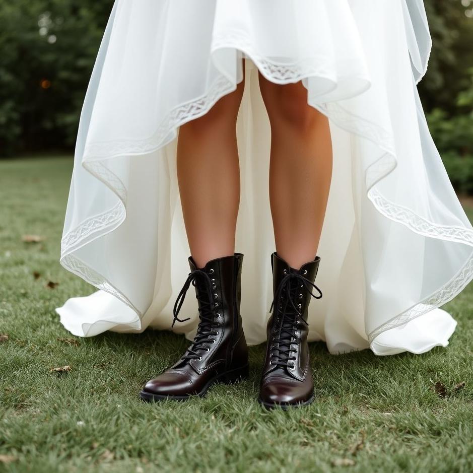 Dream : Wearing boots under the wedding dress