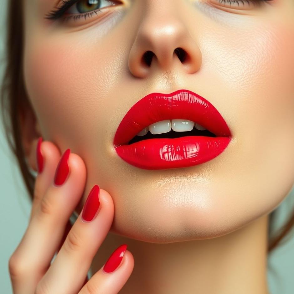 Dream : Wearing bright lipstick