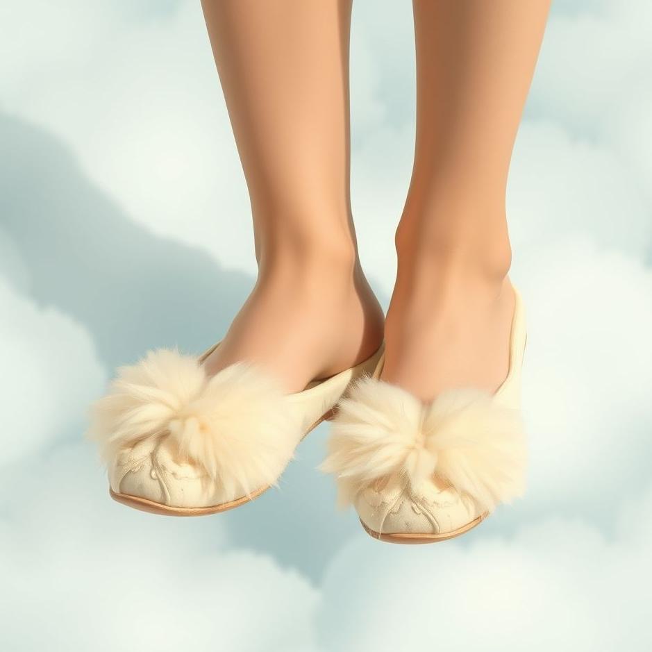 Dream : Wearing cream-colored slippers in a dream