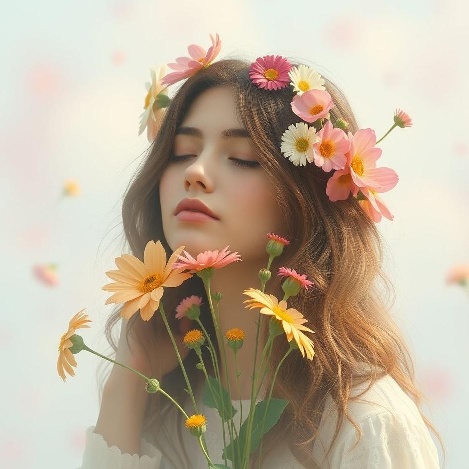 Dream : Wearing flowers in your hair in a dream