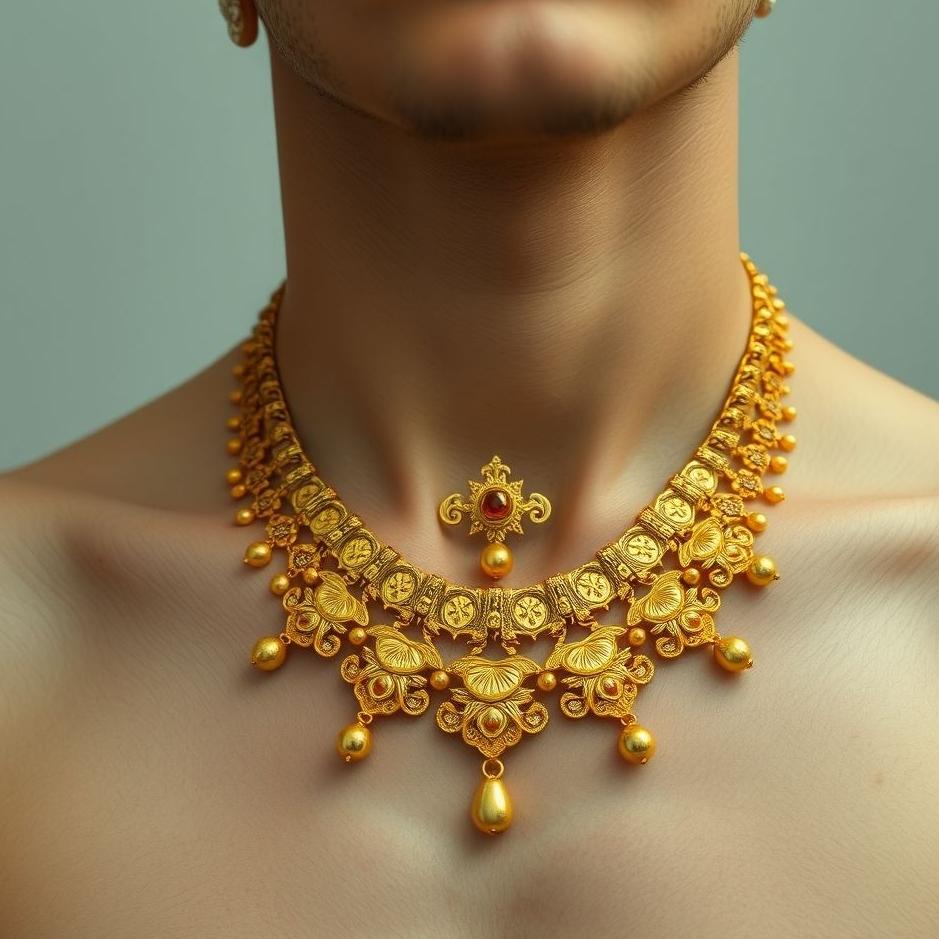 Dream : Wearing full gold around your neck 