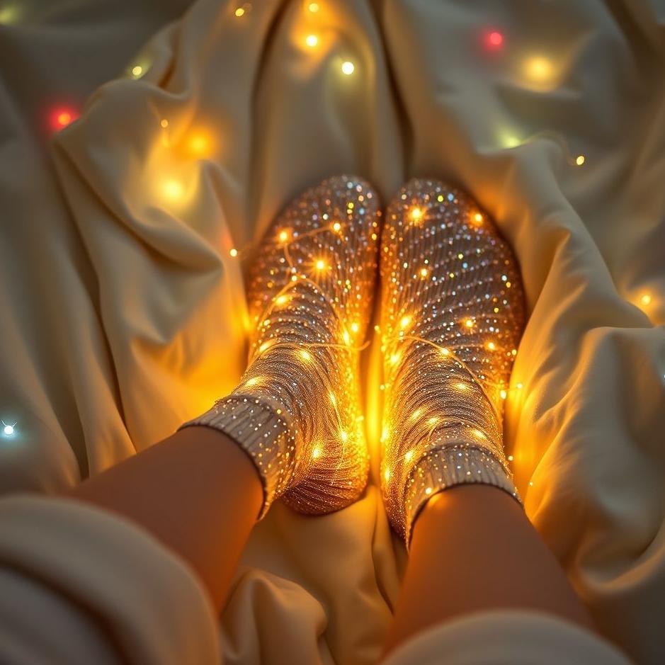 Dream : Wearing glittery socks in a dream