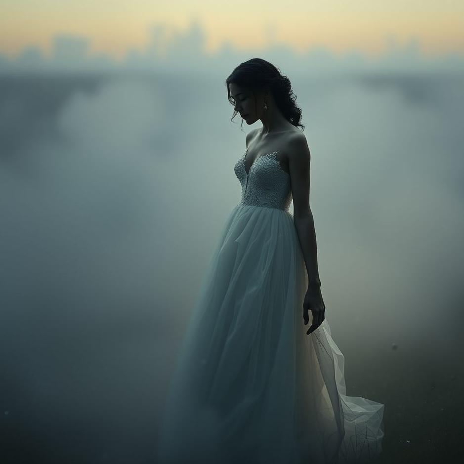 Dream : Wearing half of a wedding dress in a dream