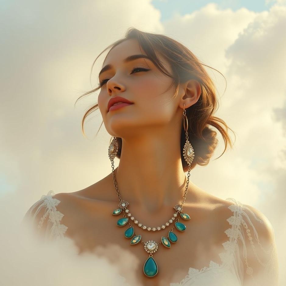Dream : Wearing necklace earrings in a dream