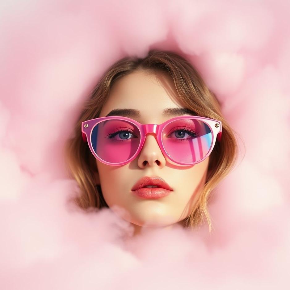 Dream : Wearing pink glasses in a dream