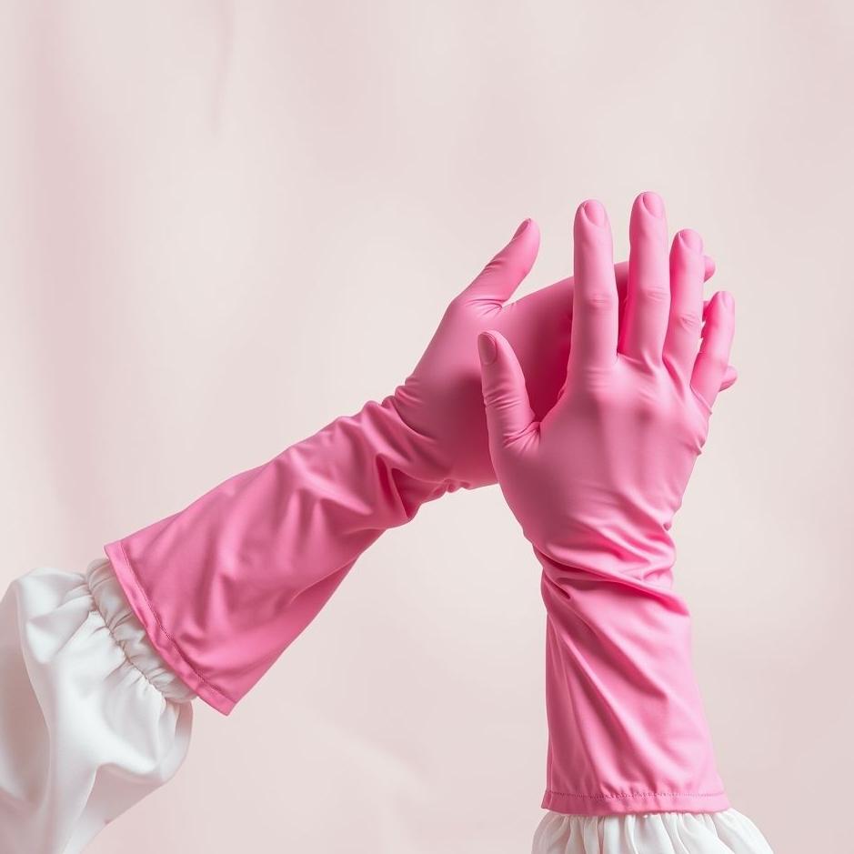 Dream : Wearing pink gloves in a dream