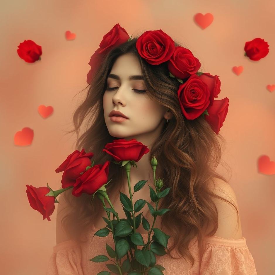 Dream : Wearing red roses in your hair in a dream