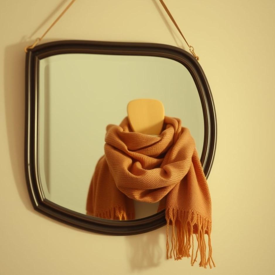 Dream : Wearing scarf on the mirror in the dream