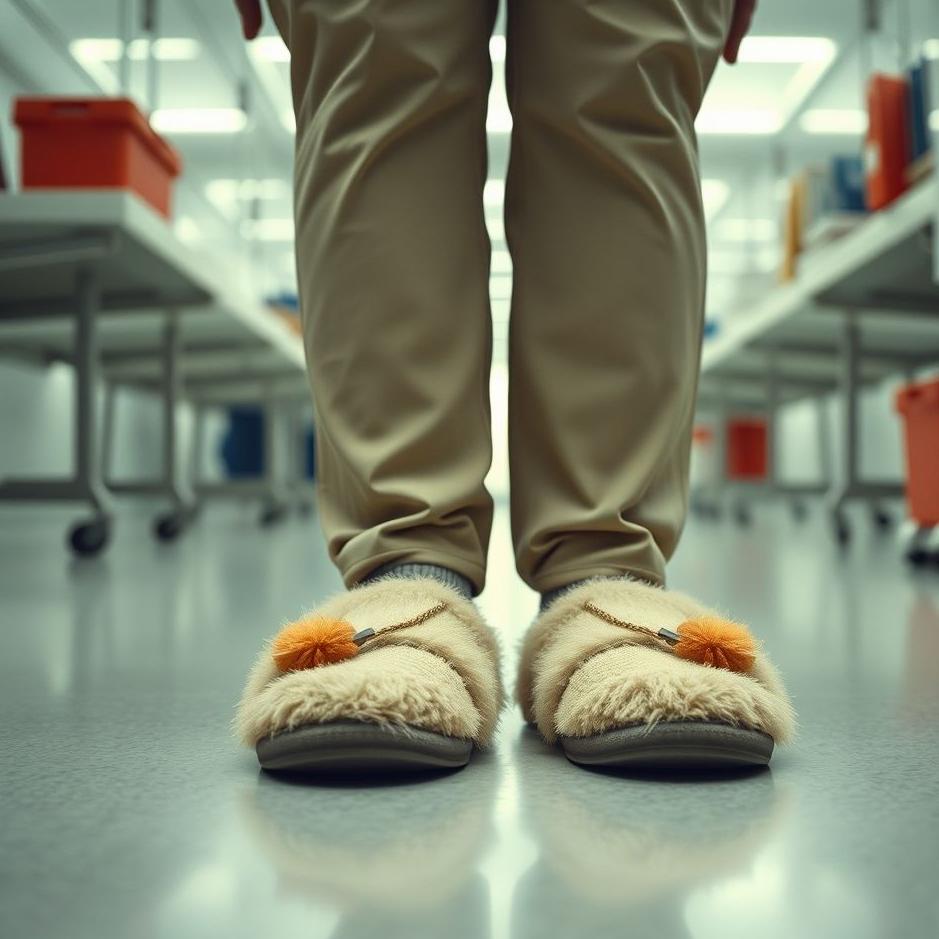 Dream : Wearing slippers at work in a dream
