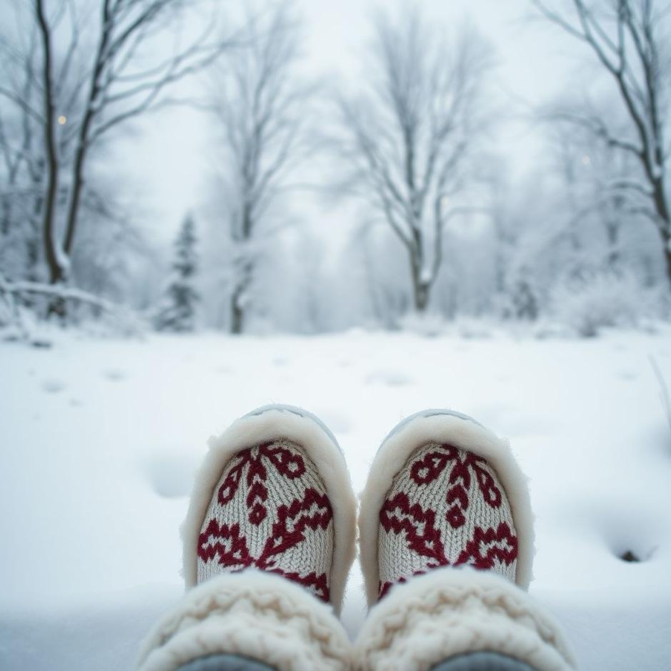 Dream : Wearing slippers in a winter day in a dream