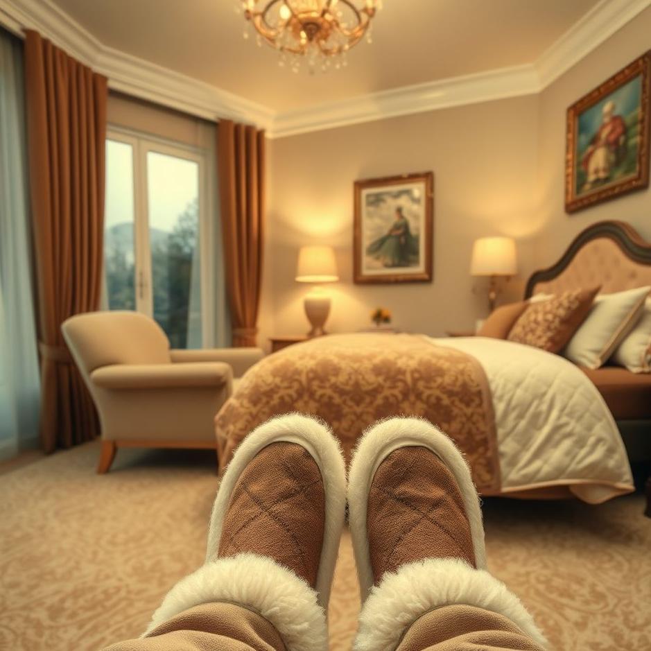 Dream : Wearing slippers while visiting a guest in a dream