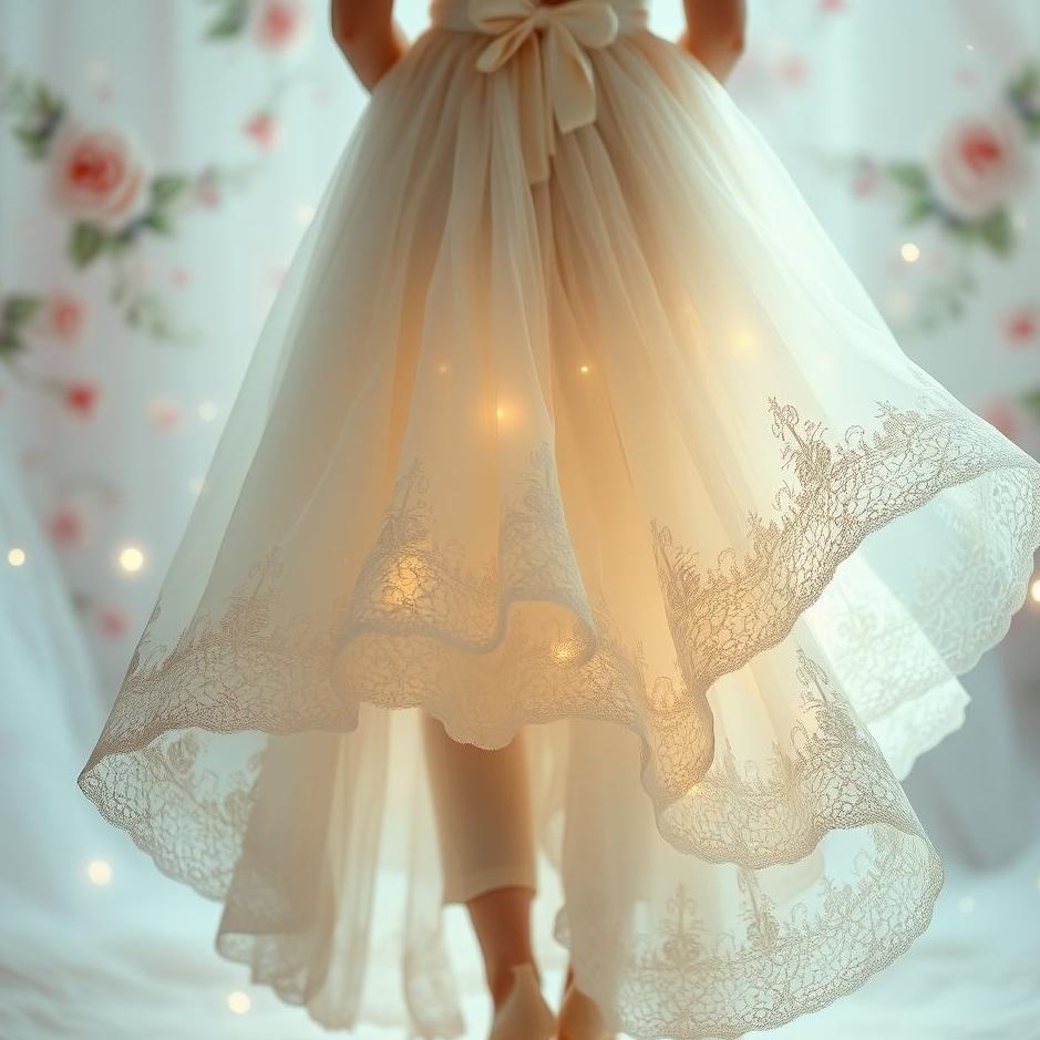 Dream : Wearing the skirt of a wedding dress in a dream