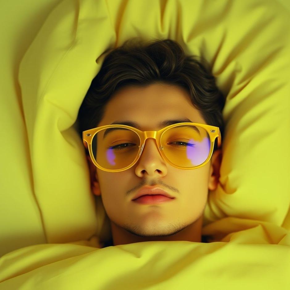 Dream : Wearing yellow glasses in a dream