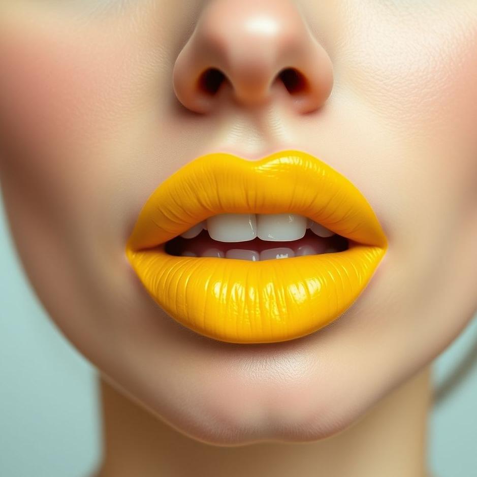 Dream : Wearing yellow lipstick