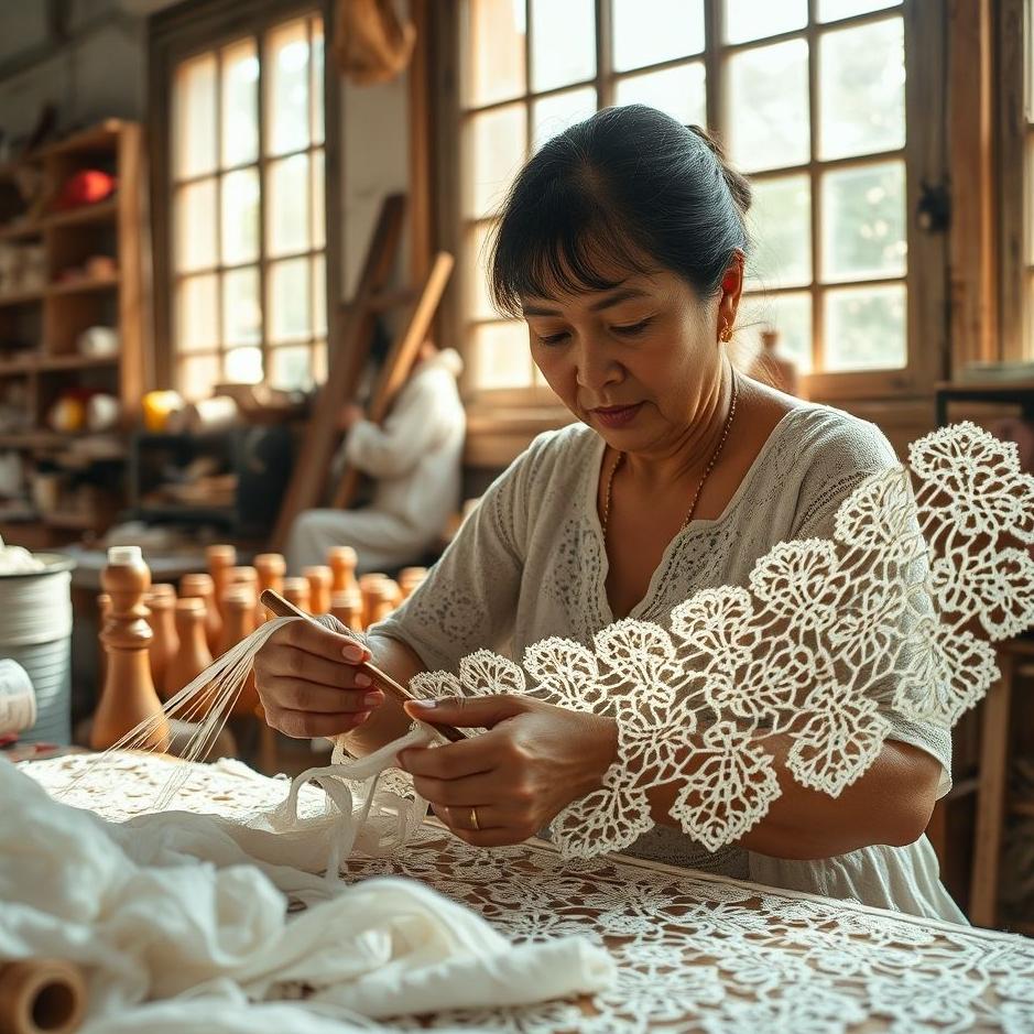 Dream : Weaving white lace 