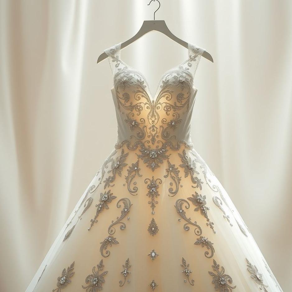Dream : Wedding dress with diamonds in a dream