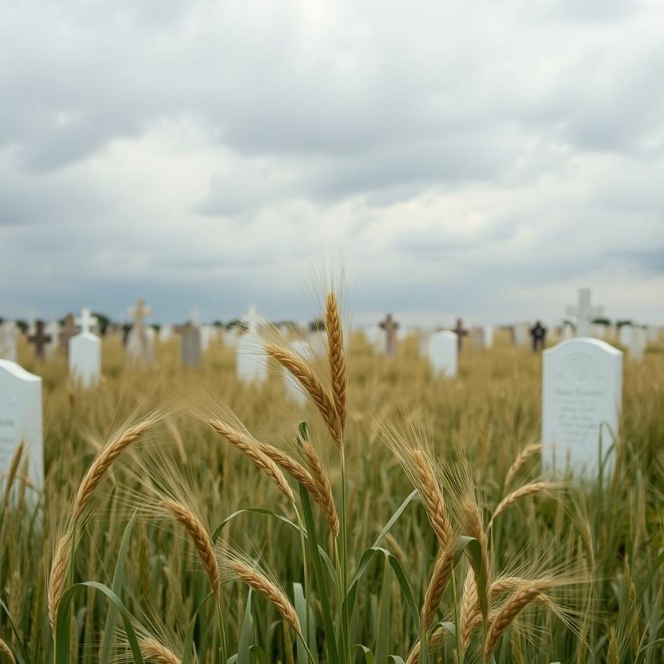 Dream : Wheat in a cemetery in a dream