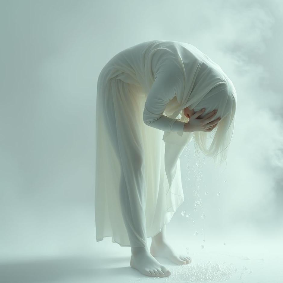 Dream : White disconnected vomiting 