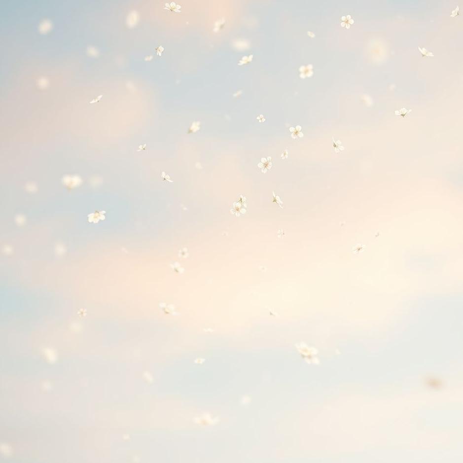 Dream : White flowers falling from the sky in a dream