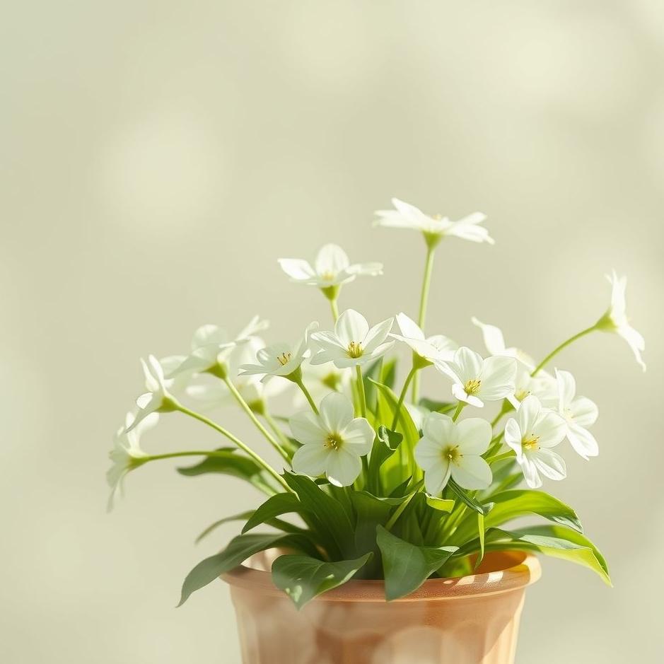 Dream : White flowers in a pot in a dream