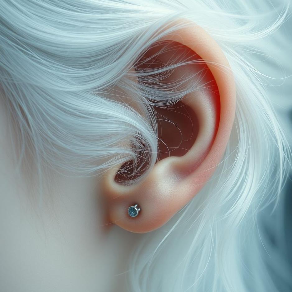 Dream : White hair in the ear in a dream