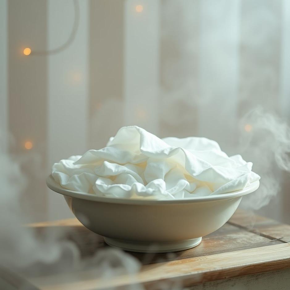 Dream : White laundry in a basin in a dream