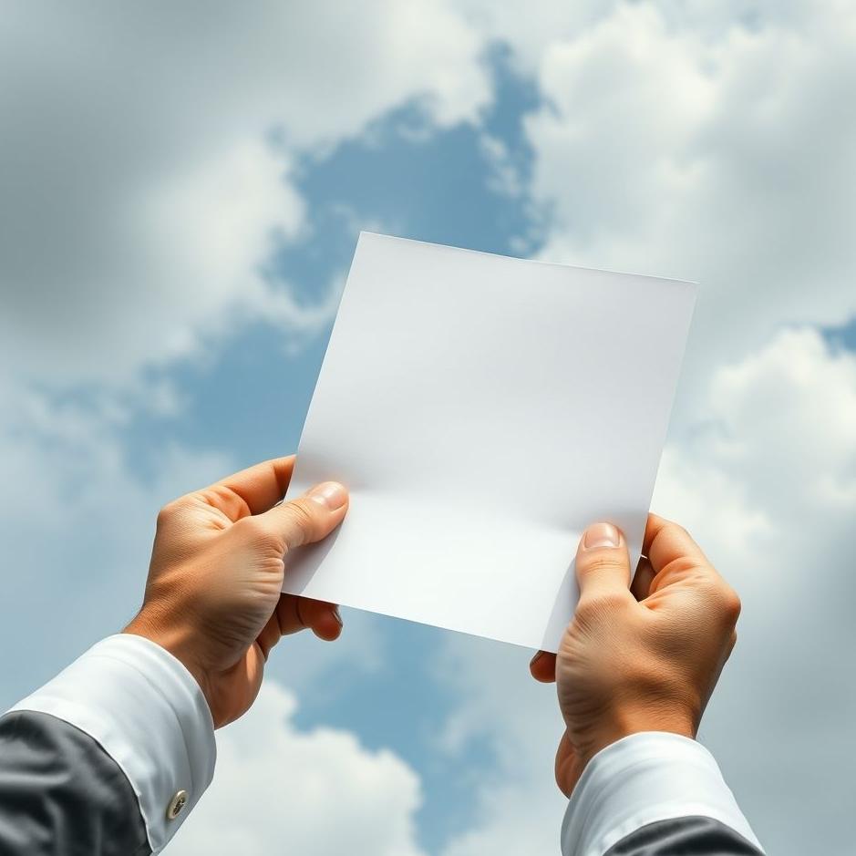 Dream : White paper in the hands of the boss in a dream