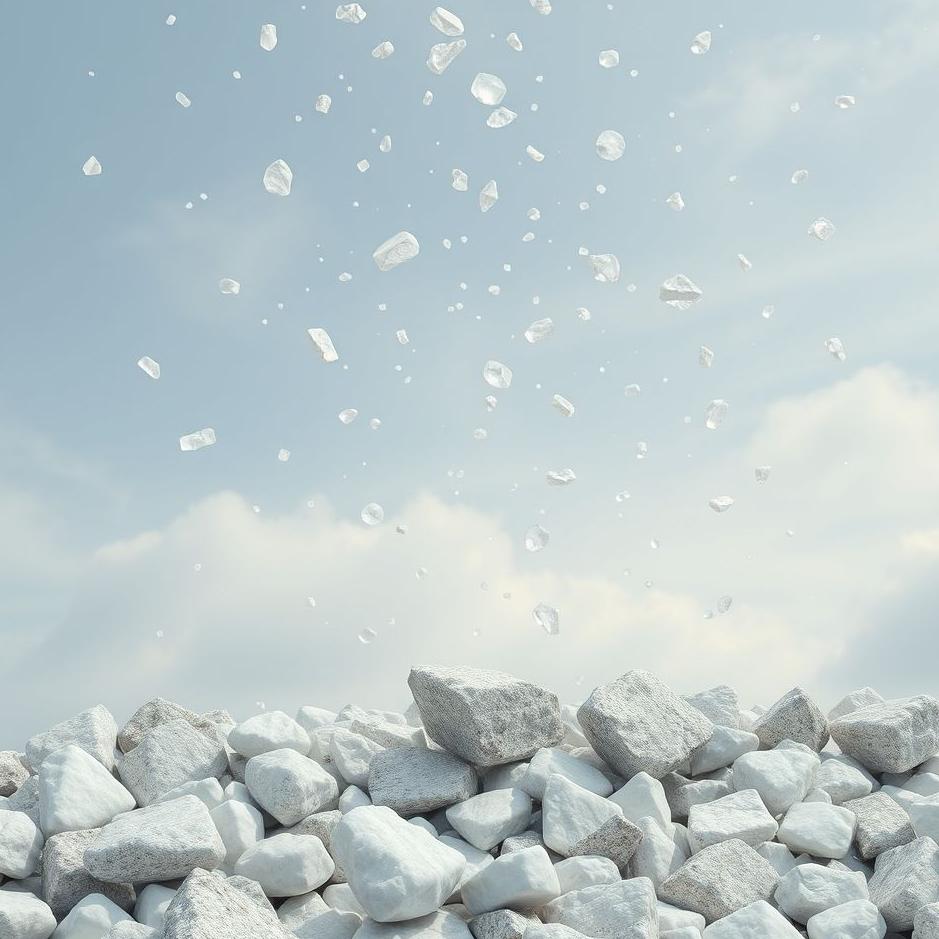 Dream : White stones falling from the sky in a dream