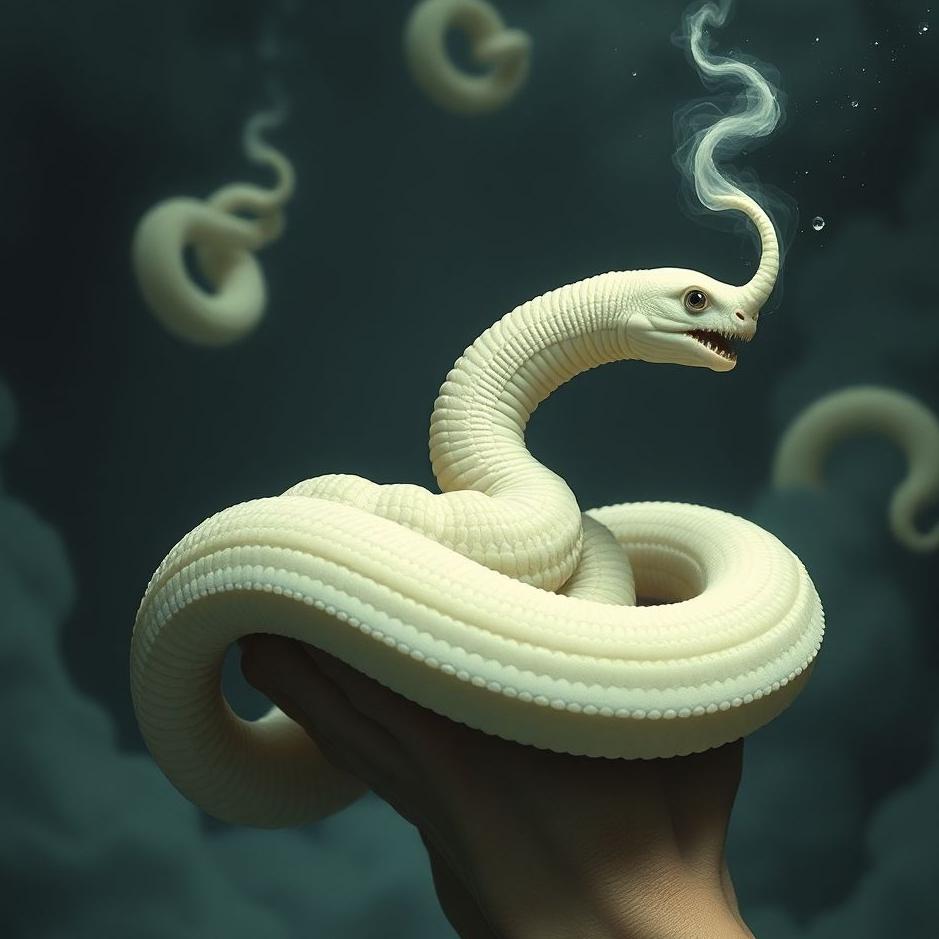 Dream : White worm on your head in a dream