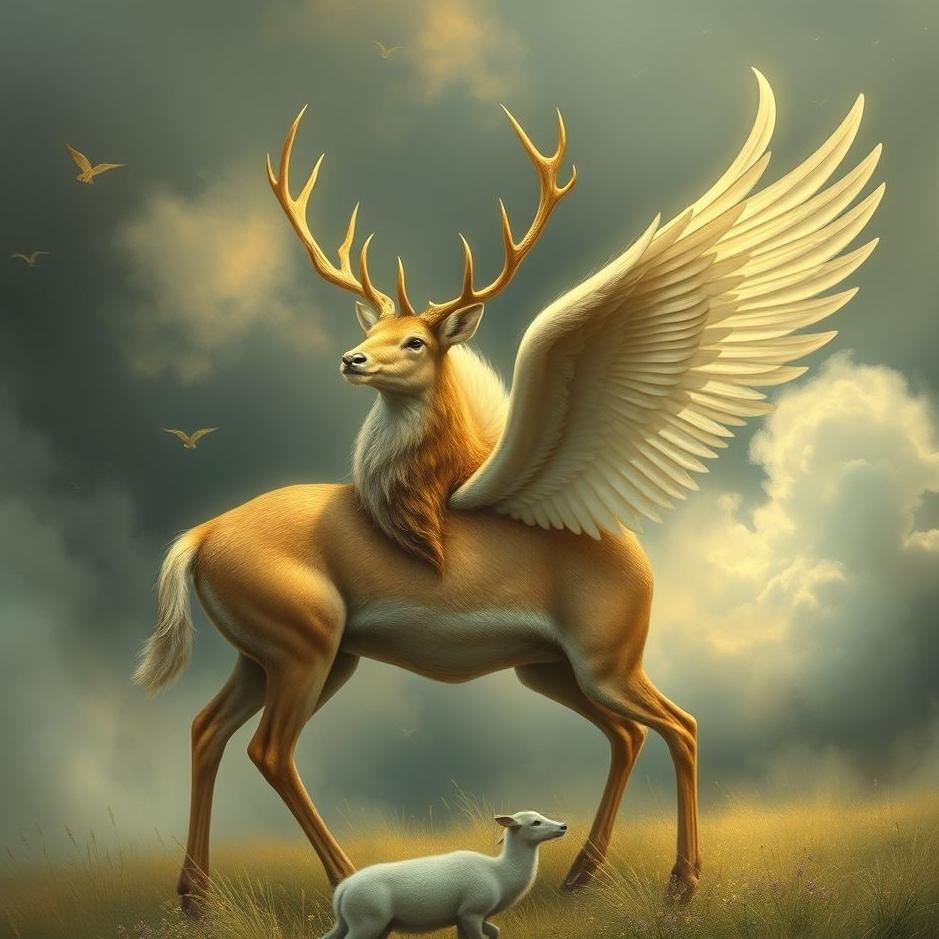 Dream : Winged deer in a dream